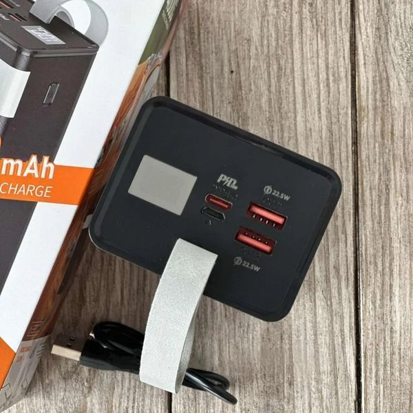 Павербанк 40000 mAh 22.5W для телефона планшета з ліхтариком, Power Bank  із швидкою зарядкою NM-5170-J86 фото