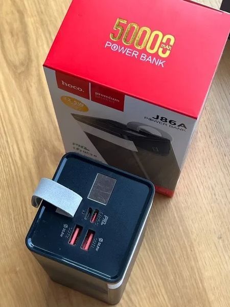 Павербанк 50000 mAh 22.5W для телефона та планшета з ліхтариком, Power Bank із швидкою зарядкою NM-6569-J86A фото