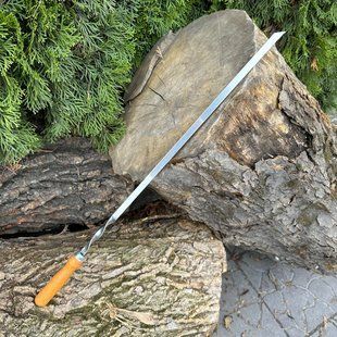 Шампур із дерев'яною ручкою 580х10х3мм N-1992415000807 фото